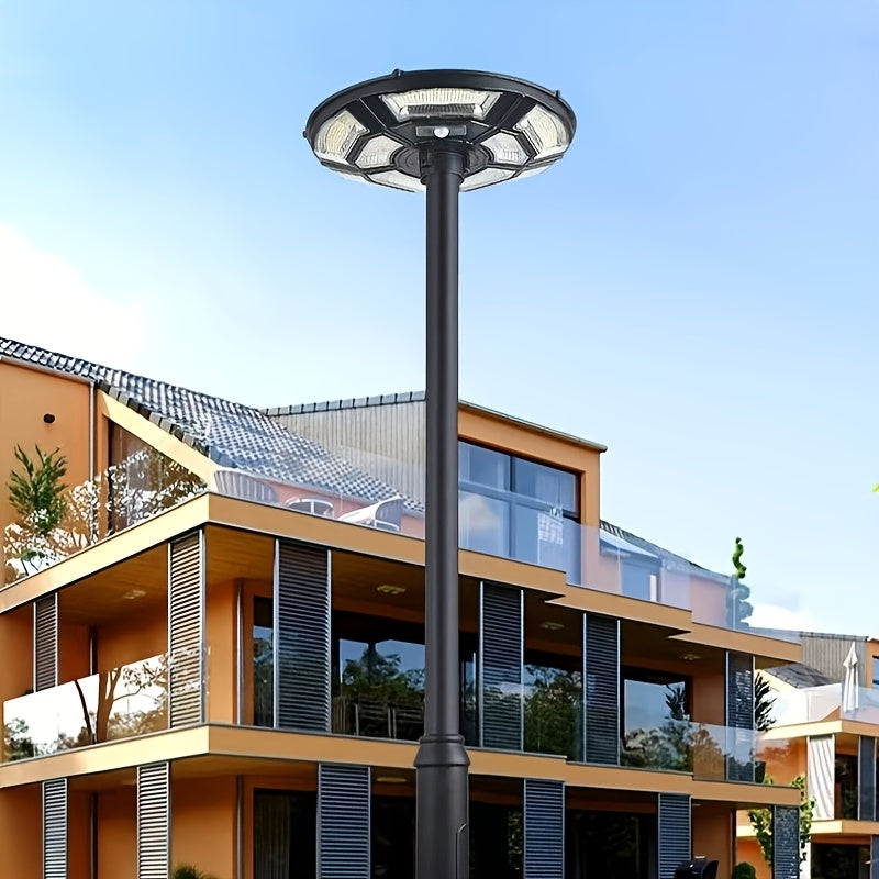 1 Piece UFO Solar Garden Light, Solar Light, Outdoor Solar Light, LED Light, Solar Light IP65 Outdoor Waterproof, with Remote Control, Dusk to Dawn, Suitable for Outdoor, Roadside, Courtyard, Park, Garden, etc., (Pole Not Included)
