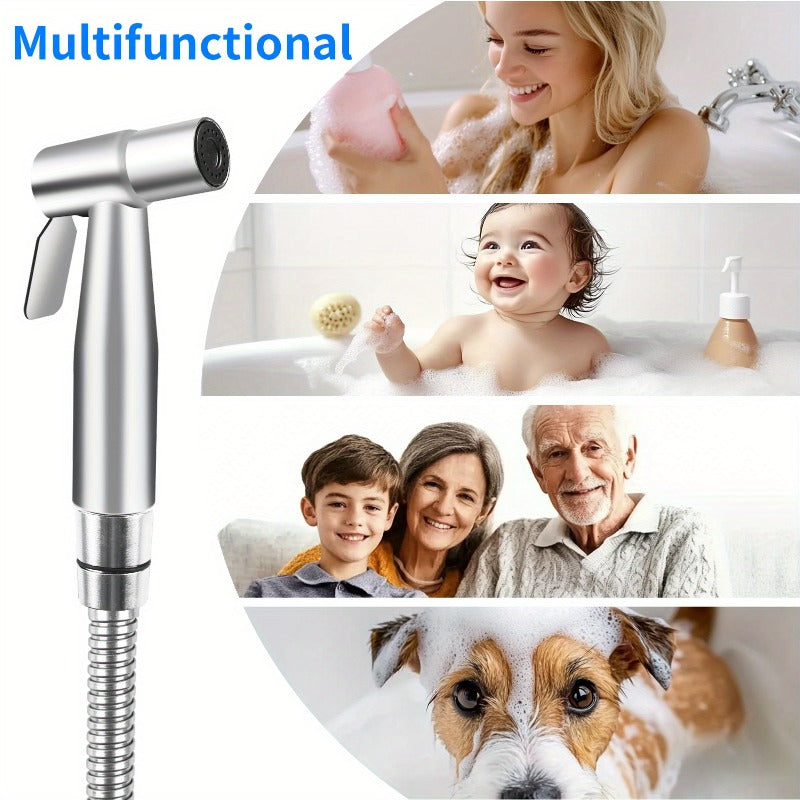 1Set (13pcs) Portable Bidet Sprayer for Toilet - 304 Stainless Steel, USA Standard, Adjustable Water Pressure, Fits Bidet Seat, Bidet Toilet, Bidet Attachment - Toilet Companion Cleaner