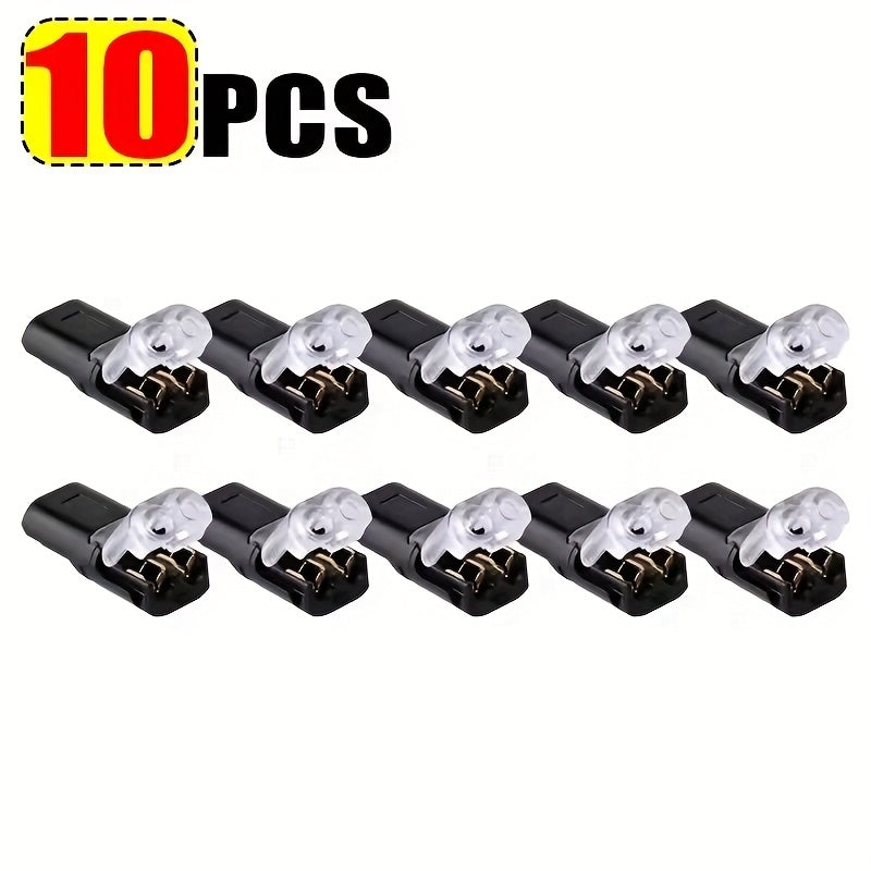 10/20/50pcs Wire Insertion Connector with Lock Catch - Pluggable LED Wire Connector, 2-Pin 2-Way Wire Connector, AWG 18-22, No Wire Stripping Required