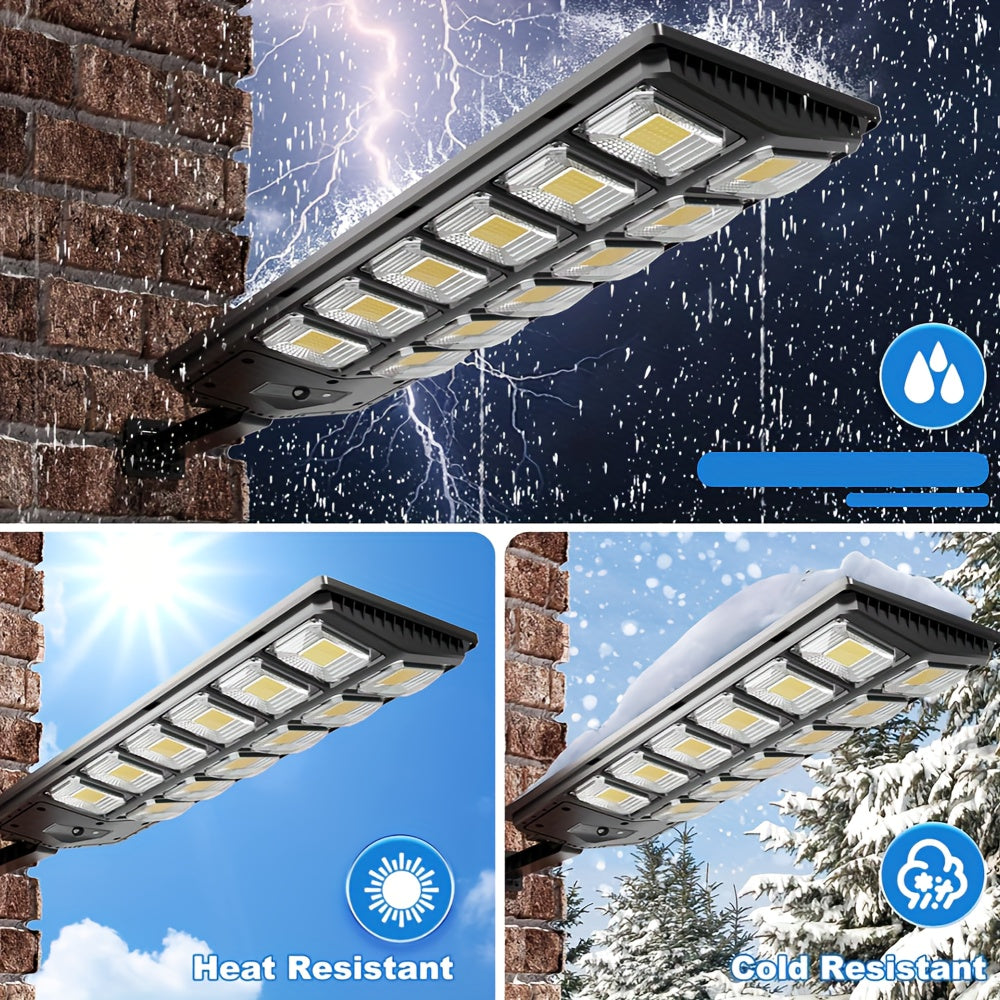 1 Pack | 504/168LED Large Solar Street Light | Ultra Bright | Energy Saving | Three Lighting Modes | PIR Motion Sensor Function | IP65 | Dry Battery Remote Control (Batteries Not Included) Christmas Stocking Stuffer | Garage | Corridor |