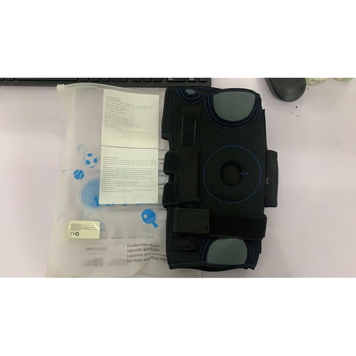 双侧稳定铰链护膝——男女通用，缓解膝盖疼痛/关节炎/前交叉韧带/后交叉韧带/关节疼痛的护膝支撑
