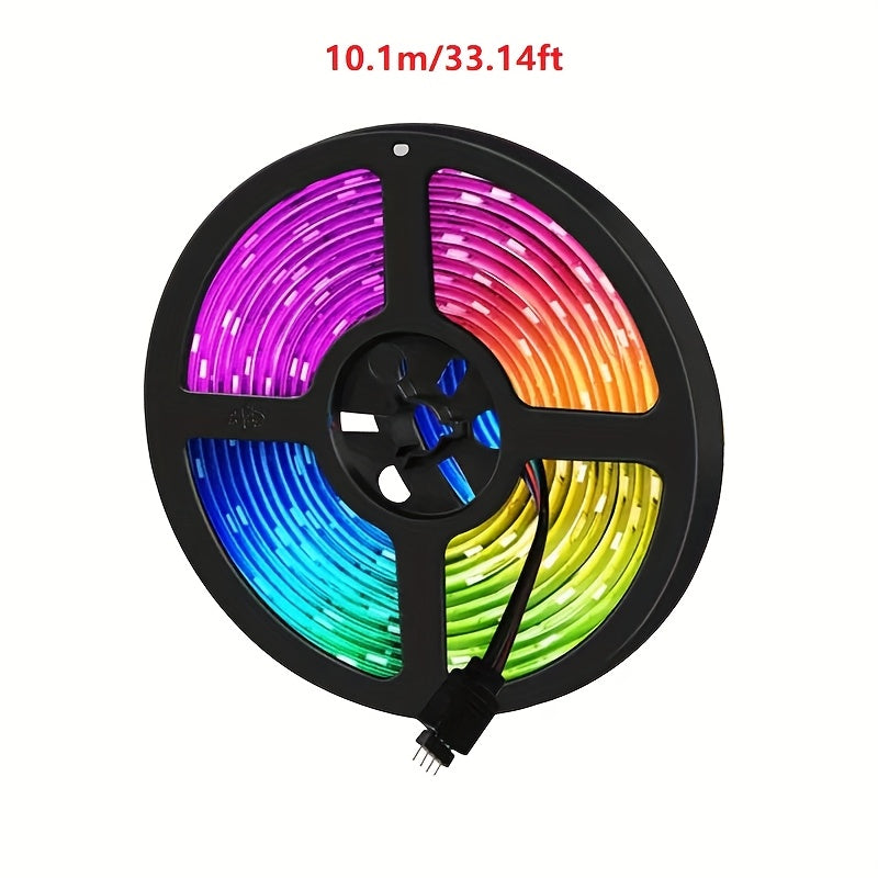 200.79 英吋/397.64 英吋/602.36 英吋/卷，12V 柔性贴片 5050 RGB LED 灯条，4PINs LED 胶带，多色，灯条。 （不含电源转接器、条形控制器）