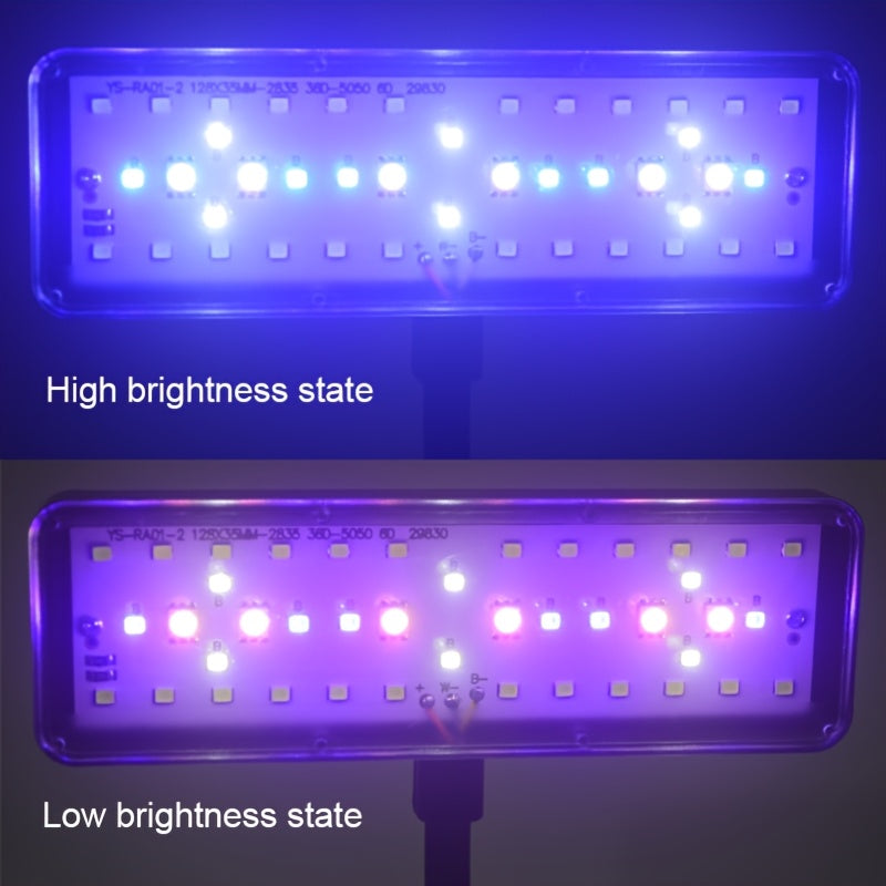 USB Aquarium LED Light, Dimmable Brightness & Timer, 360° Rotatable, Full Spectrum Aquatic Plant Grow Light
