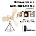 Portable Camping Fan with USB Charging, LED Night Light and Tripod - 4 Speed Levels, Long Battery Life, Strong Wind Power, Ideal for Dormitory Tent Camping Fishing Outdoor Activities, Camping Essentials