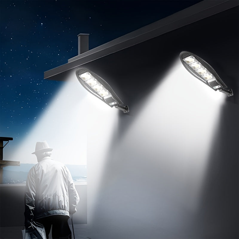 Outdoor Solar Street Light. Ultra-Bright Illumination, Three Lighting Modes, Supports Remote Control and PIR Motion Sensor Dimming. Perfect for Street Lighting, House Exterior Wall Lighting, Courtyard Lighting