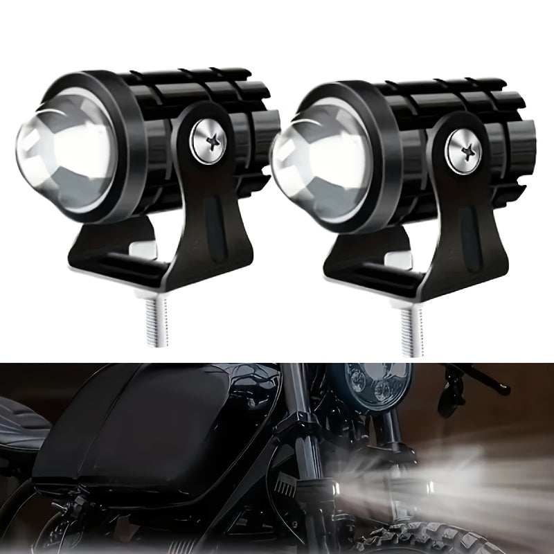High Brightness LED Lights, Yellow-White/White Dual Light Source, 2-Pack, Wide Illumination Range, Exquisite and Practical, Suitable for Multiple Vehicle Models