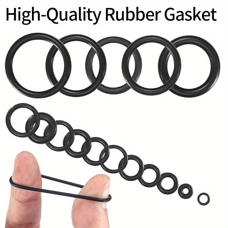 225-Piece O-Ring Assortment Set – Sealing Washers in 18 Sizes, Nitrile Rubber Round Gaskets, Elastic Oil-Resistant Seals for Professional Plumbing Repair