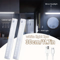 LED tube light with motion sensor - USB rechargeable, easy-to-install magnetic booster, white light illumination, suitable for cars, homes, wardrobes, bedrooms and travel, wardrobe light
