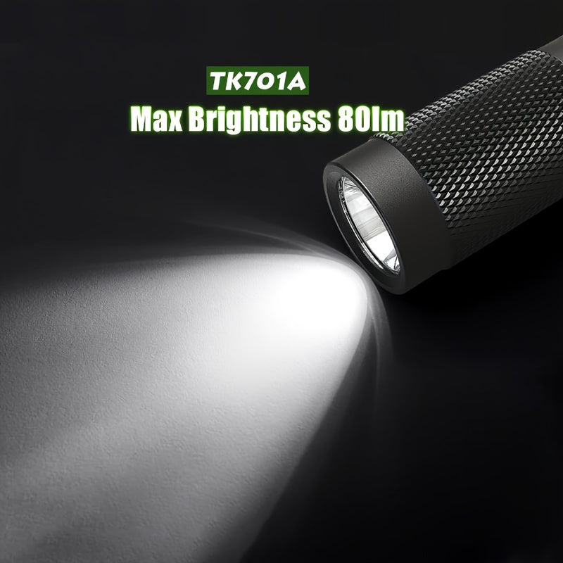 Mini Portable LED Flashlight, Household Keychain Pocket Size, Aluminum Alloy Body, Compatible with AAA Batteries, Ideal for Power Outage Backup, Night Repair and Outdoor Activities