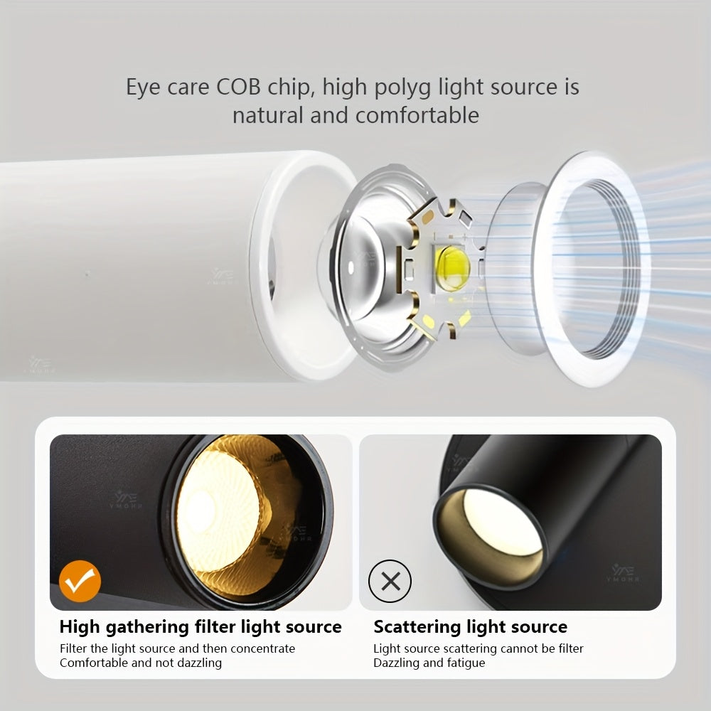 4-pack adjustable wall light, stepless dimming table lamp, USB rechargeable desk light, eye-protection night light, touch switch reading light, room decoration, mini magnetic spotlight, home lighting, gift, bedside decorative light, stair step light
