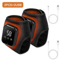 2件无线足部脚踝按摩器，3档振动+3档加热， LCD 屏，2000mAh大锂电池，USB充电，人体工学设计，智能定时，送父母长辈朋友，办公族，生日、圣诞完美礼物