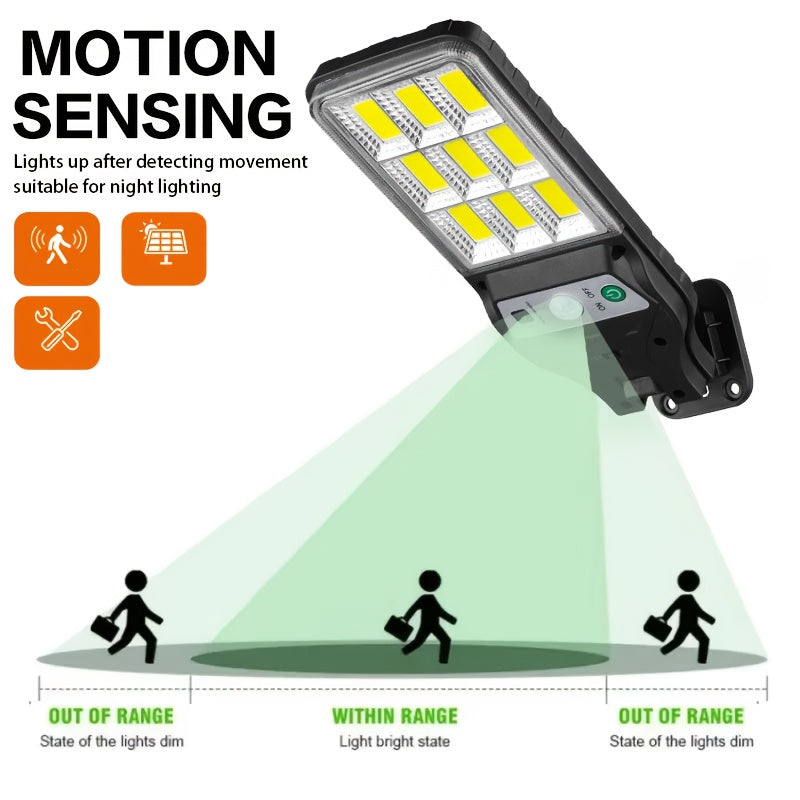 1/2 Pack Commercial Solar LED Sensor Light, Motion Sensor, High Brightness LED, Solar Wide Angle Flood Street Light, Solar Rechargeable Wall Light, Easy to Install, Perfect for Outdoor, Garden, Street, Steps, Patio, Porch Light, Home and Shop Lighting