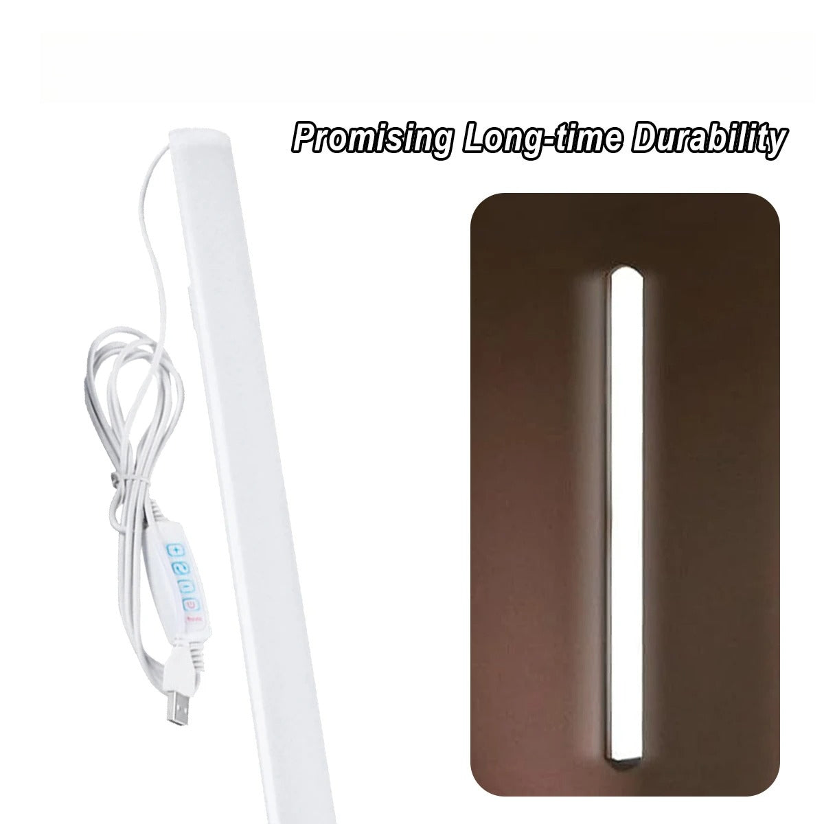 LED tube reading light for studying, with 3 color options, USB plug, suitable for night use, available in 11.81-inch / 15.75-inch lengths, dimmable, suitable for bars, nightstands, cabinets, an excellent Christmas gift