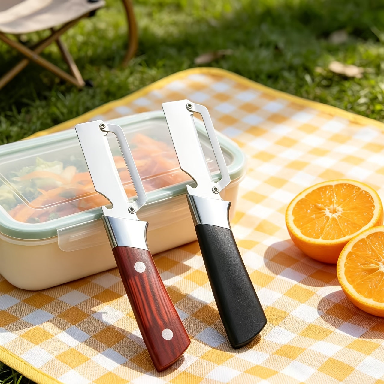 2Pcs Multifunctional Stainless Steel Peeler, 2-in-1 Kitchen Fruit Vegetable Peeler and Bottle Opener, Household Convenient Peeling Tool