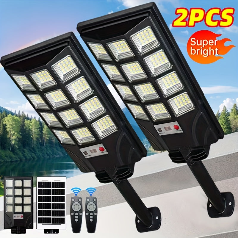 Outdoor Courtyard Solar Wall Light Street Light Waterproof, Solar Street Light Remote Control, Solar Flood Light Motion Sensor Courtyard Lighting, Deck Light, Garden Light Solar Parking Lot Light