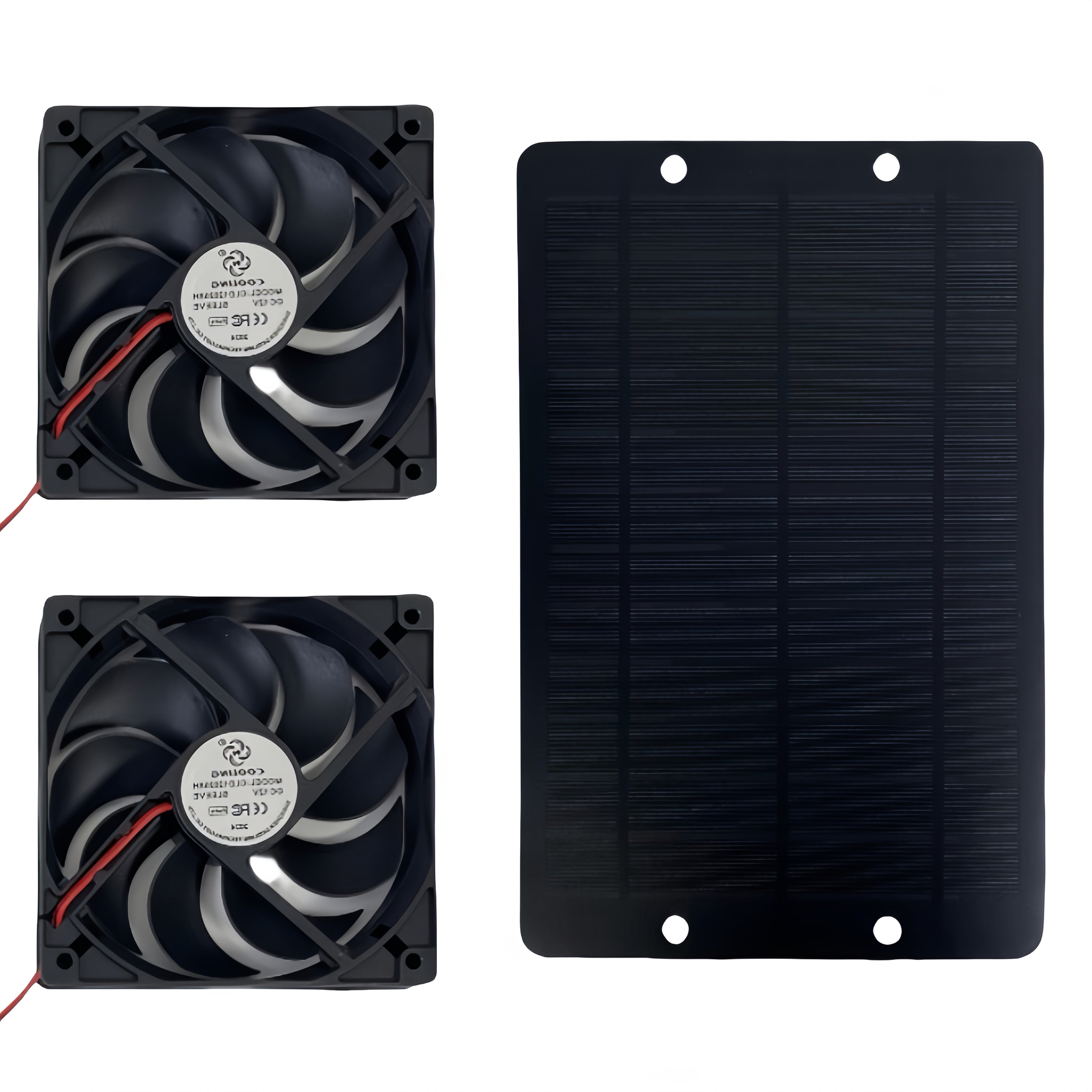 Solar Panel Dual Fan Combo, Light Energy Driven Efficient Heat Dissipation, Suitable for Outdoor, Car and Other Scenes, Create a Comfortable Cooling Experience