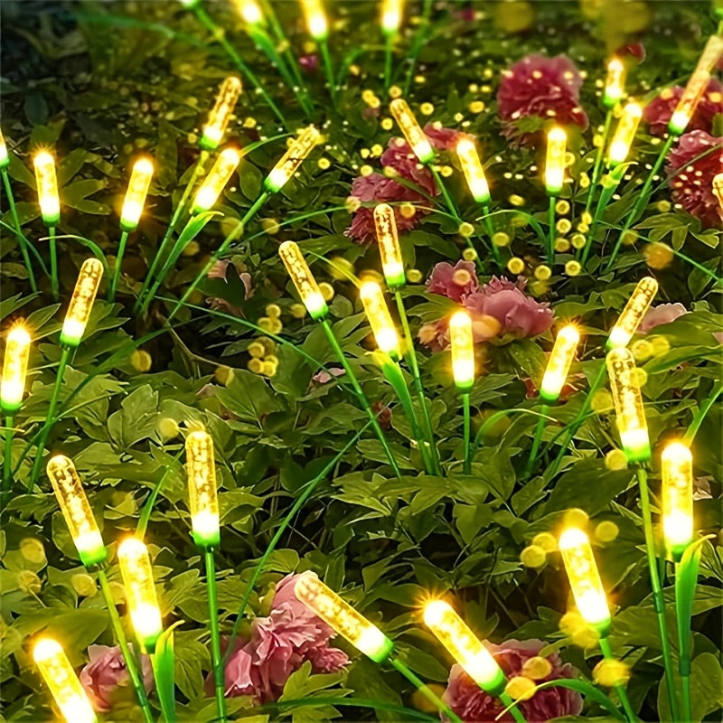 Solar Swaying Reed Light, for Garden Decoration, Outdoor Decorative Light, Suitable for Landscape Garden, Courtyard, Patio, Lawn, Halloween Christmas Holiday Party Decorative Lighting, Create a Warm Outdoor Atmosphere