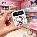 Sanrio Hello Kitty Mini Cute Multifunctional Power Bank, Cartoon Pattern Rechargeable Portable Mobile Phone Charger, Built-in 4 Cables, Ultra-bright LED Lights, for Outdoor Travel & Commuting, for iPhone/Android Universal Mobile Power Bank