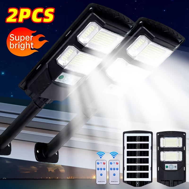 Outdoor Courtyard Solar Wall Light Street Light Waterproof, Solar Street Light Remote Control, Solar Flood Light Motion Sensor Courtyard Lighting, Deck Light, Garden Light Solar Parking Lot Light