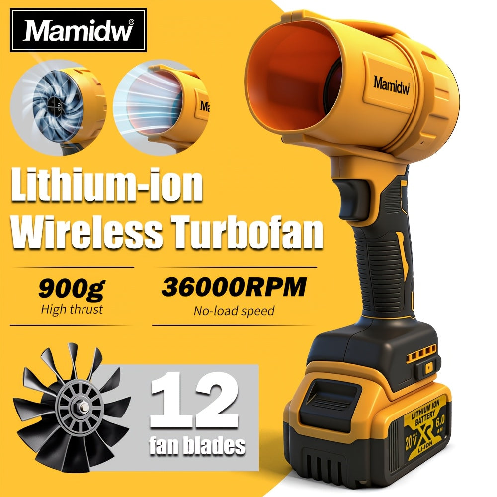 For DeWALT 20V Lithium Battery - Brushless Turbo Electric Blower, Handheld Cooling Fan & Dryer, Power Tool Accessory for DeWALT 20V Drills