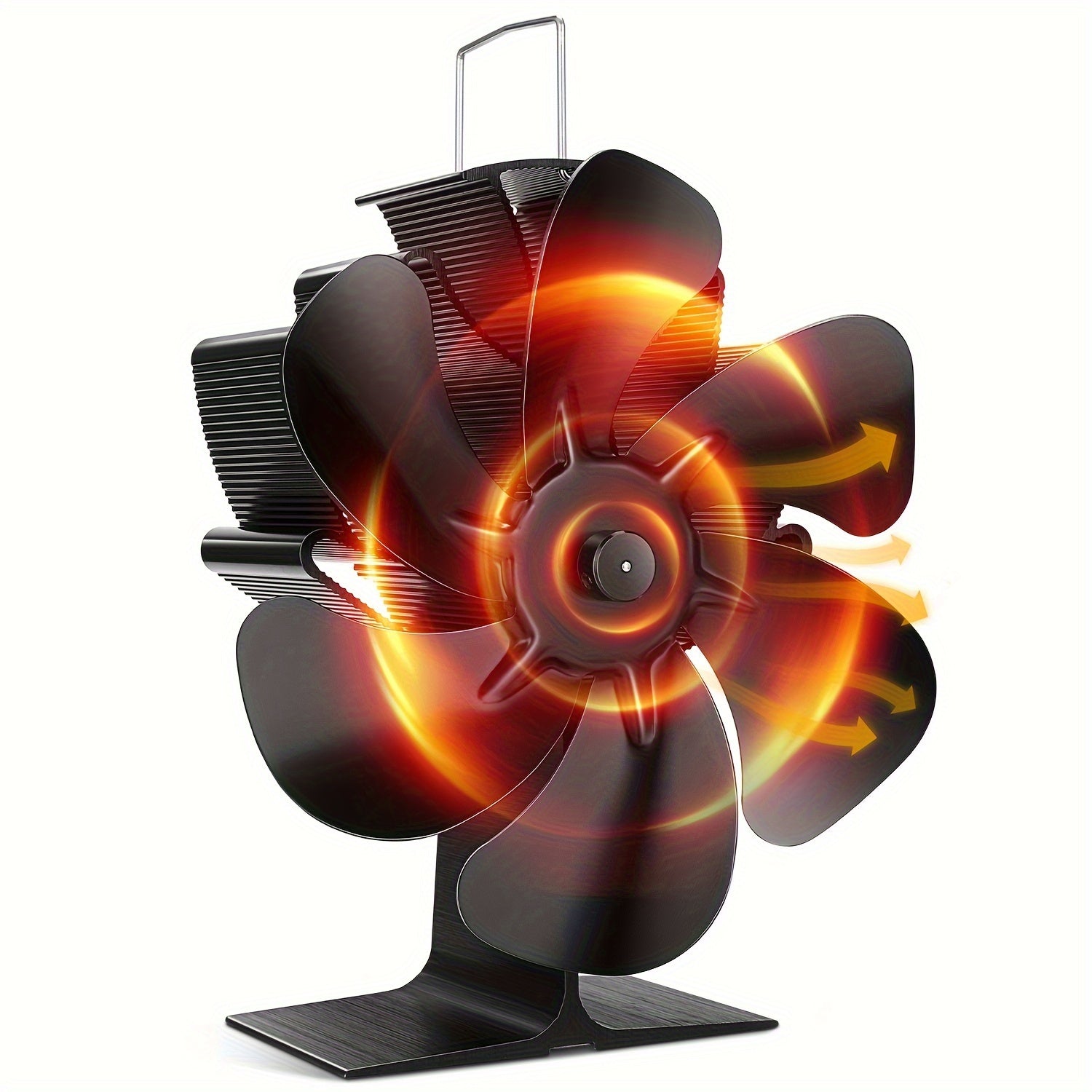 Huayang Silent Heat-Powered Fireplace Fan, No Electricity Needed, Efficient Heat Distribution, for Wood / Log Fireplaces, Perfect Christmas &amp; New Year Gift, Holiday Birthday Gift Set