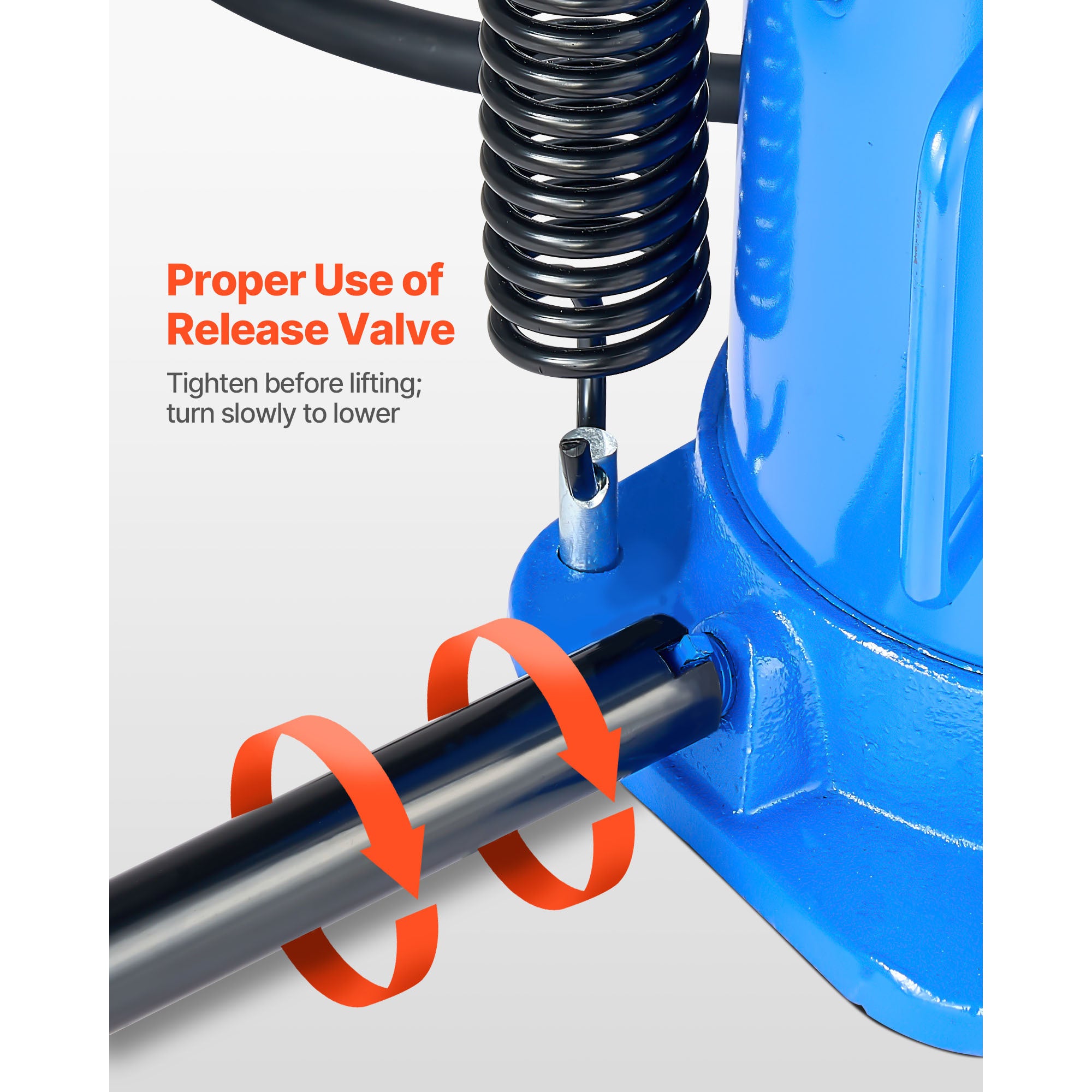 VEVOR Air Hydraulic Jack, 32 Ton (70546.9 Lbs) Capacity, 10-16.3 Inch Lifting Range, Pneumatic/Manual Heavy Duty Welded Jack with Pump, Suitable for Cars, SUVs, Pickups, Trucks, RVs, Auto Repair, Blue