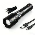 Super Bright High Lumen Telescopic Tactical Flashlight, USB Rechargeable, 3000 Lumen, 3600mAh, IP44 Waterproof, Ideal for Outdoor, Camping, Adventure, Fishing, Patrol, Home Use and Gift