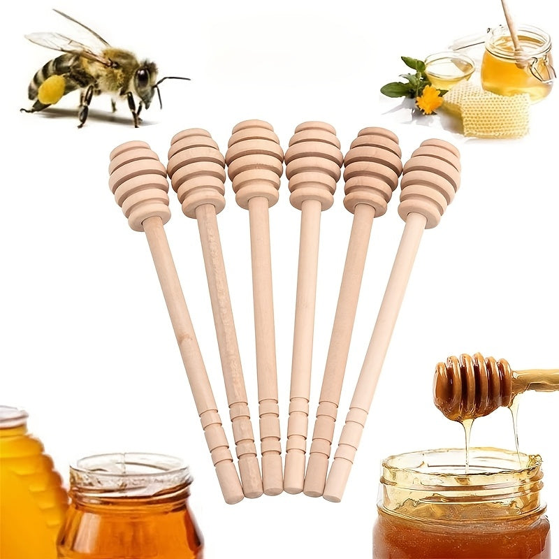 2-Pack Premium Long Handle Wooden Honey Spoon – Natural Wood Color, Durable, Easy to Scoop & Stir for Coffee, Tea, Baking, Cooking – High-Quality Kitchen Utensil, Baking Essential | Traditional Cookware | Smooth Texture
