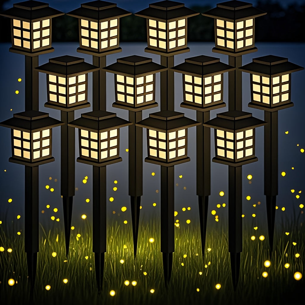 24/12/6 Pack LED High Quality Solar Lights, Suitable for Outdoor, Christmas Decoration, Illuminating Your Garden, Landscape, Pathway, Yard, Patio and Driveway Lighting (White/Warm/Color Light)