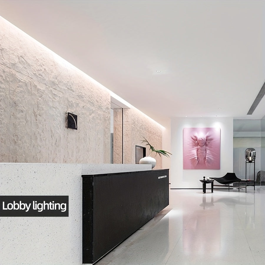 10M/393.7英寸 COB LED灯带 - 320 LED/M，8mm宽，24V - 3000K/4000K/6500K，柔性耐用，适用于室内/室外，非常适合家庭、厨房、卧室和舞台照明，室内照明 | 家用LED灯