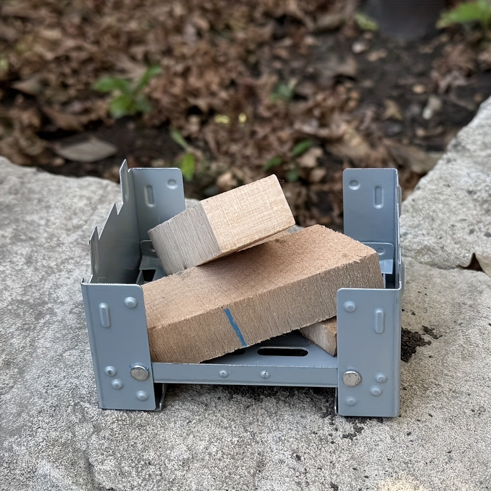 Ultra-Light Portable Wood Pocket Stove – Foldable Camping Burner for Survival & Campfire Use. Compact Igniter, Compatible with Wood Fuel (No Ignition Stick/Spark Plug Needed). Outdoor Stove for Multiple Scenarios