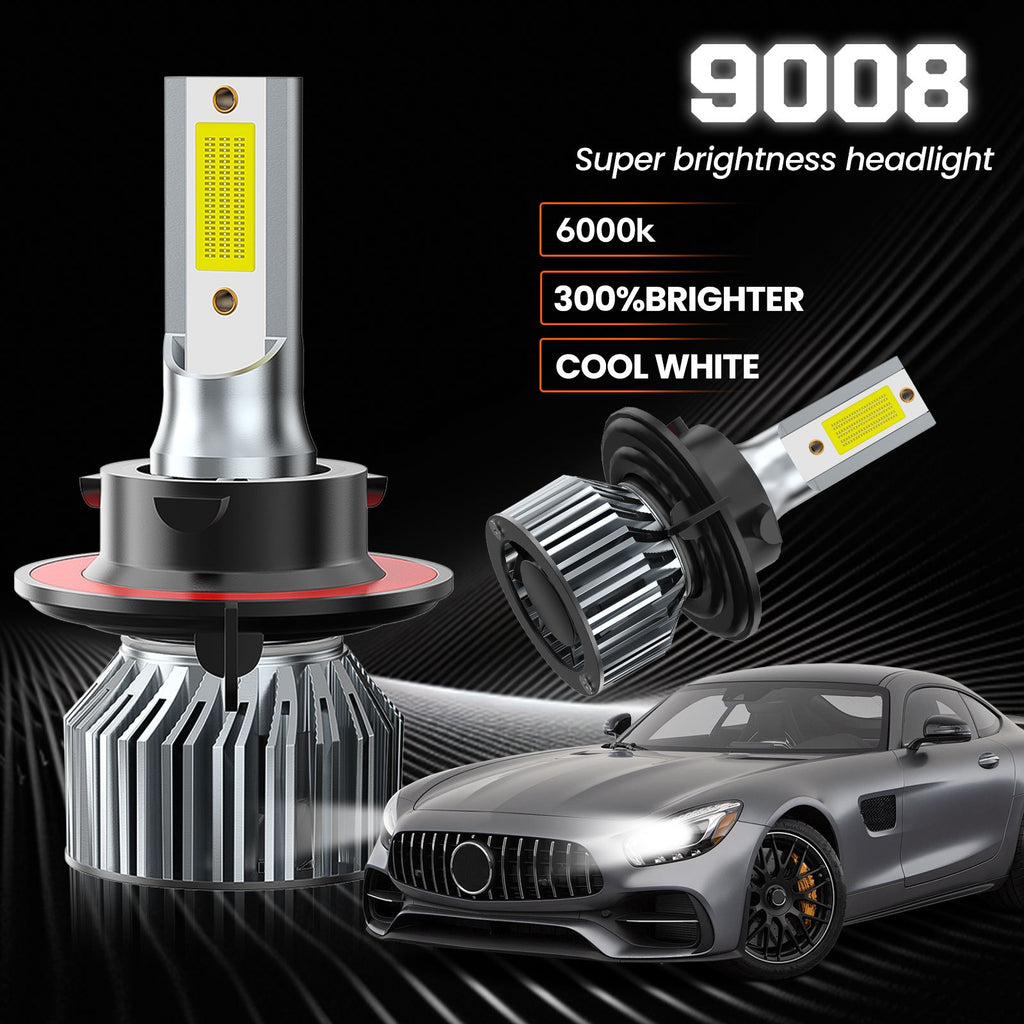 9008 H13 TXBILMOO 2-Pack Combo LED Headlight Bulbs High/Low Beam Set Bright White 10000 Lumens
