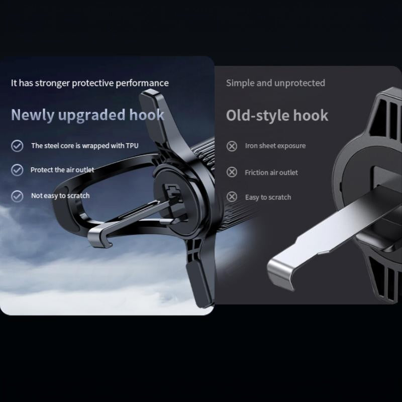 A Brand New Car Charger That Doesn'T Heat Up Easily, Featuring an 18W Magnetic Wireless Charging Car Mount with a Magnetic Plate. It Supports Charging for Apple Watch And Airpods, Has Multiple Uses