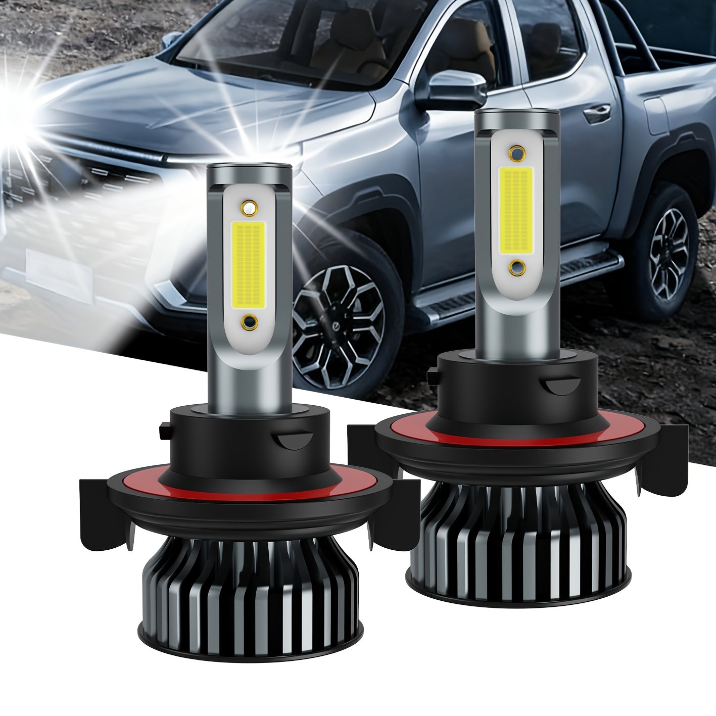 2-Pack 50000 Lumens H4 H7 H11 9005 HB3 9006 HB4 9004 9007 H13 High Power LED Car Bulbs 6500K 12V Car Light