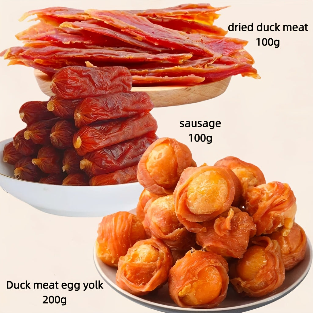 天然鴨、雞、牛奶棒、甜薯狗零食套裝 - 無穀物、高蛋白、低脂肪、對牙齒健康有益