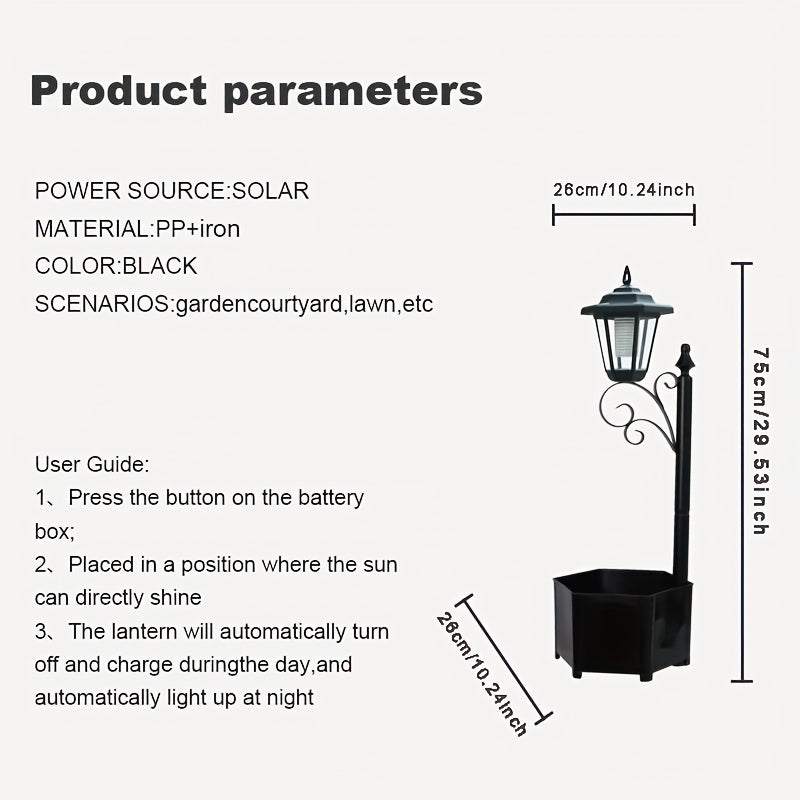 2pcs Solar Flower Pot Light, Outdoor Doorway Decorative Welcome Light, Garden Lighting Decorative Light Garden Small Street Light Landscape Light Indoor Decorative Light, Bottom Flower Pot Can Grow Flowers