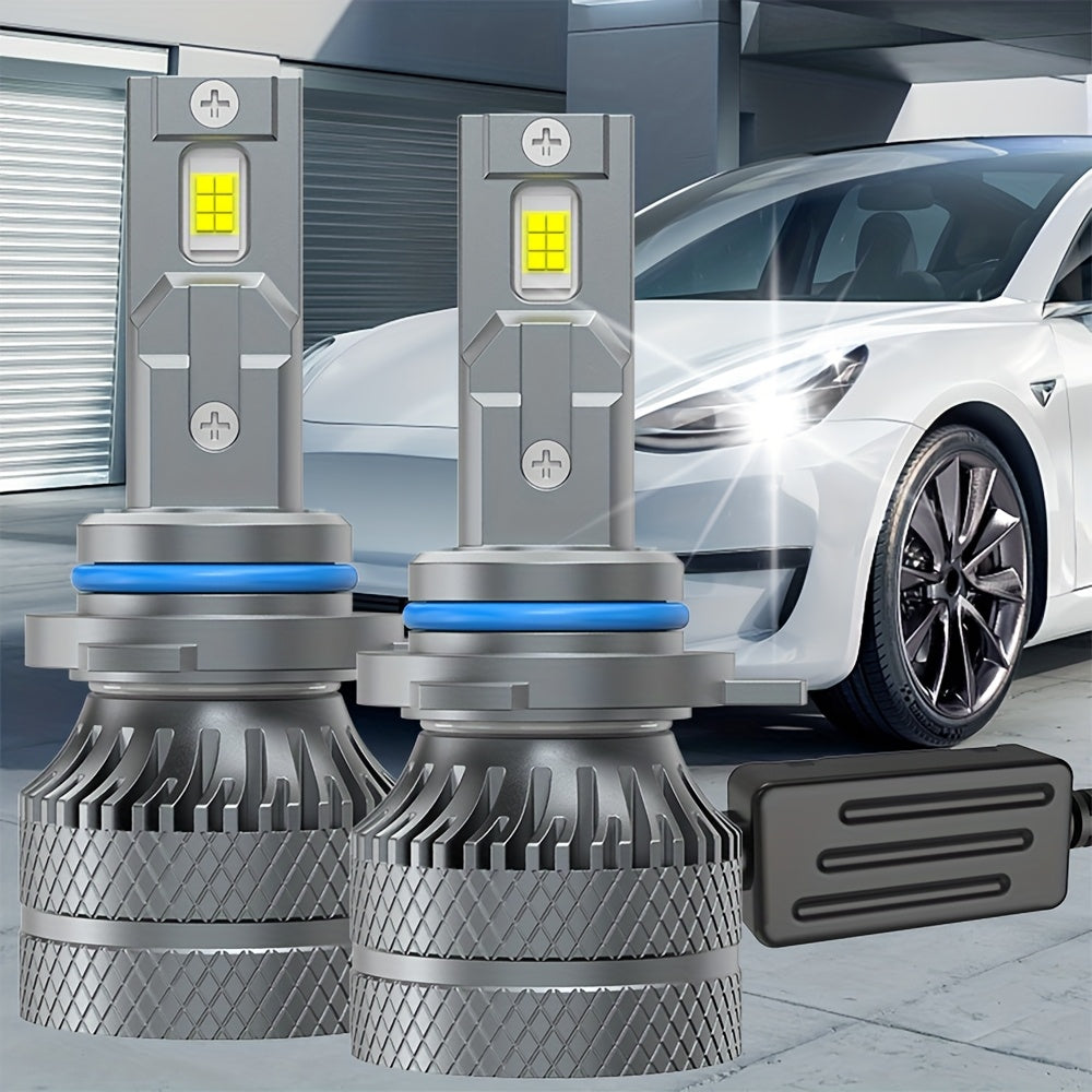 2-Pack Car LED Headlight Bulbs H8/H9/H11/H16-C015 H4/9005/H1/H4/9003/HB2/9012/9006/H1, 6500K 30000 Lumens 3570 CSP Chip 800% Brightness Easy Installation Super Bright CSP Chip High