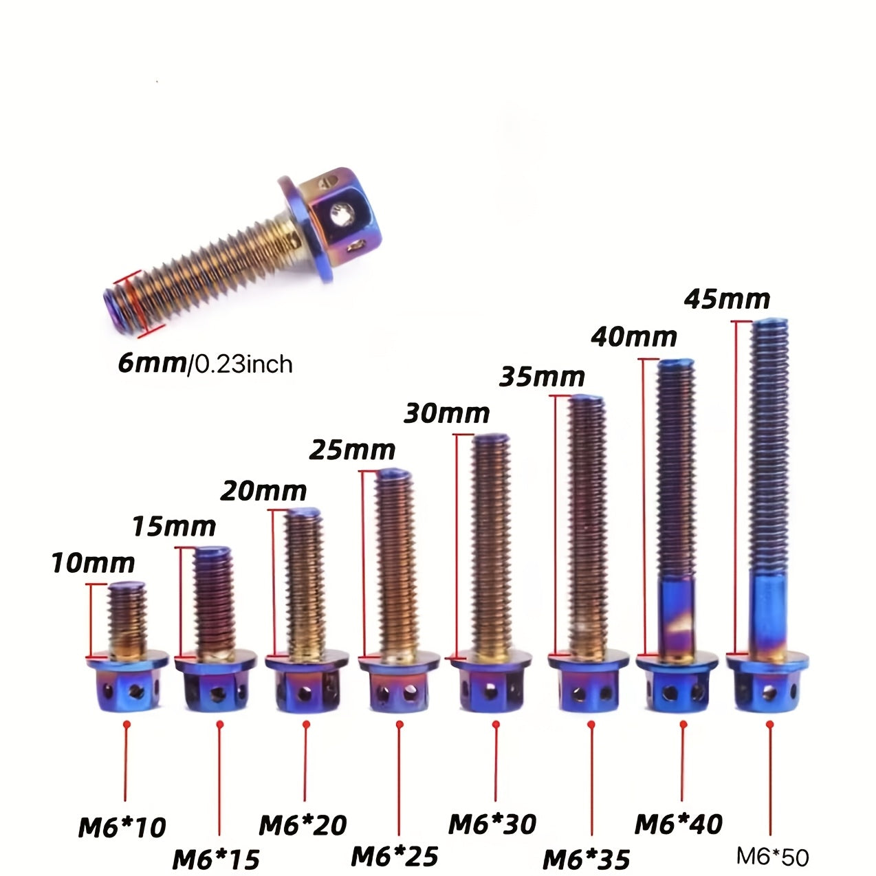 4pcs M6*25mm 304 Aluminum Alloy Hexagon Socket Cap Screws, Modified Screws for Motorcycles & Electric Bikes, Vacuum Plated Blue, Sturdy Appearance, Auto & EV Parts, Durable Fasteners for Vehicle Accessories | EV Components |