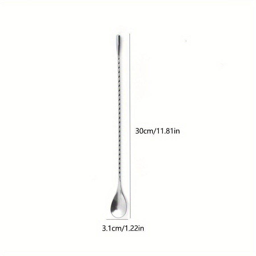 1/2Pcs Long Handle Stirring Spoon, Bar Spoon Mixing Layering Tool, Essential Bartender Accessory for Mixing Cocktails