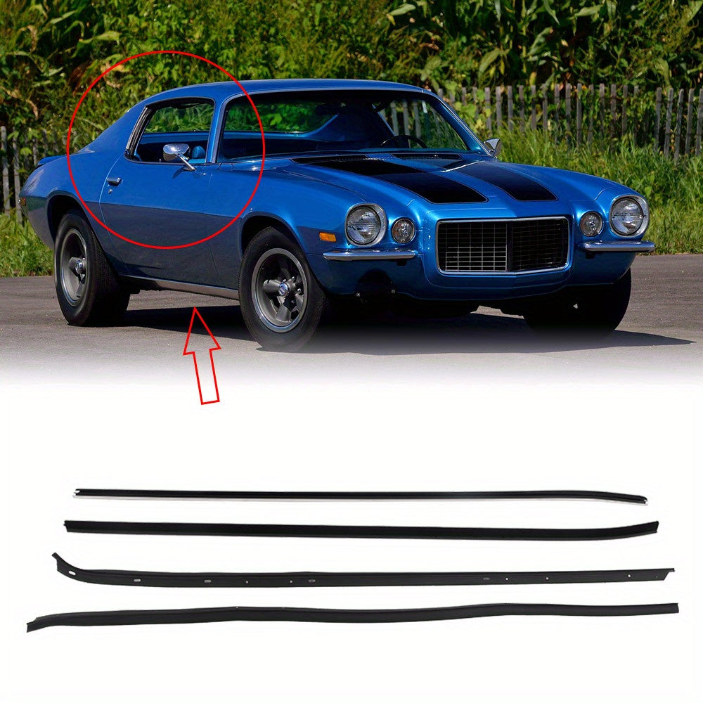 4-Piece Window Sweeps Felt Kit for Chevrolet Camaro, 1970-1981