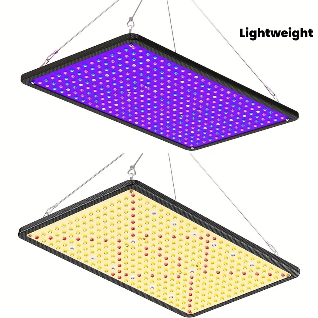 2-Pack 1000W High Efficiency LED Grow Light, 600 LED Full Spectrum Sunlike Plant Lamp with UV & IR, Hanging Grow Light with Accessories, Ideal for Indoor Seedlings, Hydroponics, Vegetables & Flowers, Fits 3x3/2x2 Grow Tent