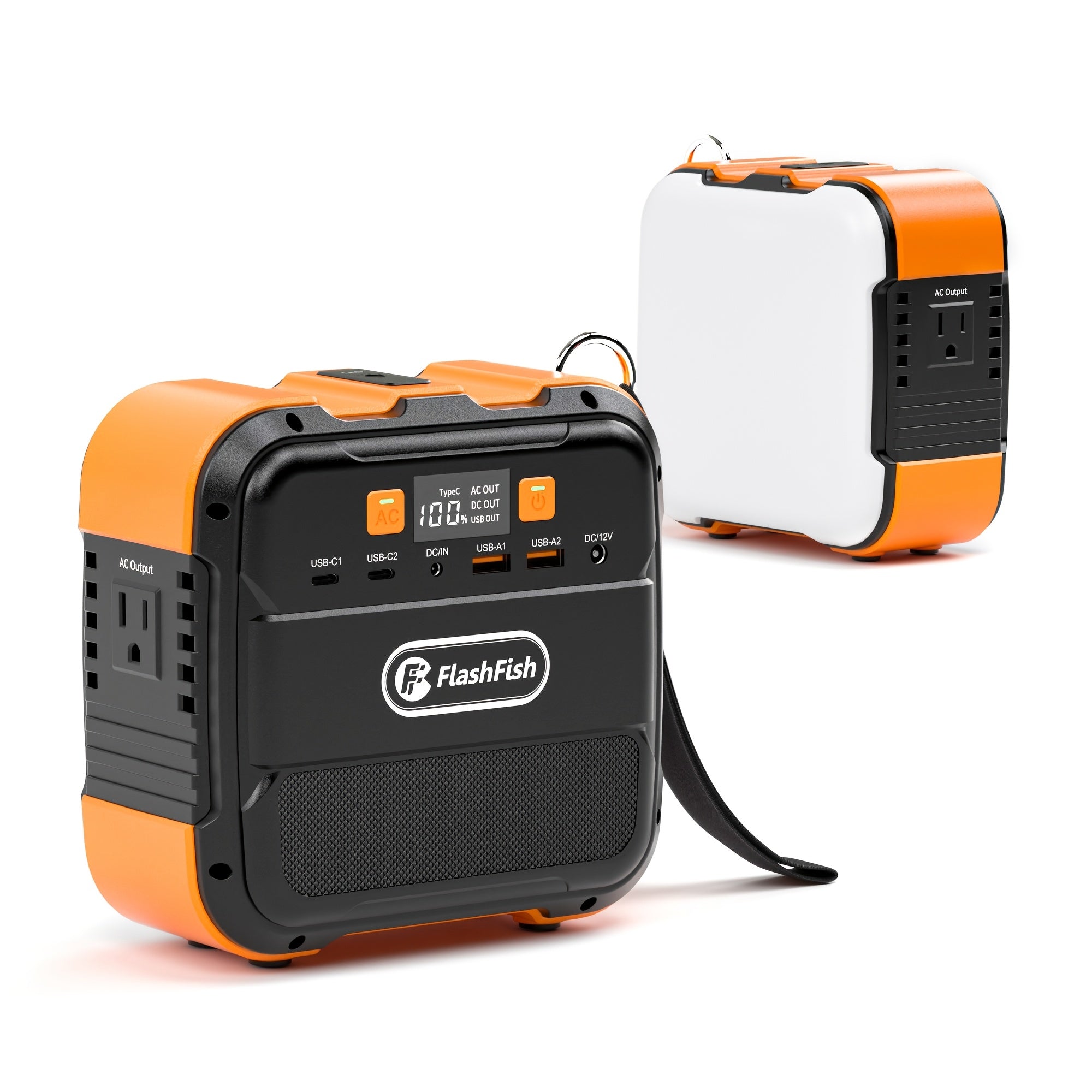 可攜式電源站 120W/150W/200W 峰值 露營太陽能發電機 98/166/172.8Wh 電源供電器，含 30/60W 太陽能板，具備 110V AC 插座和多重輸出 LED 手電筒，適用於 CPAP 家用露營 颶風 緊急情況 聖誕禮物