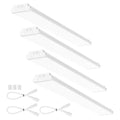 VEVOR 4/8 ft LED wrap light, 50W, 5500LM recessed LED shop light, 4-pack 6500K daylight LED kitchen ceiling light fixture, suitable for garage, office, laundry room fluorescent light replacement, FCC certified