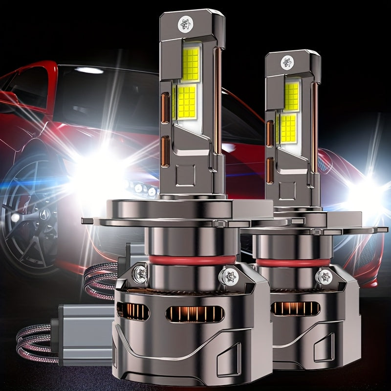 2 S&D LED Car Headlight Bulbs, Compatible with H4/9003/HB2 H7 H8 H9 H11, 7500K, Error-Free Canbus, Aluminum, 12V/24V High Brightness 950% Super Bright, Suitable for Smart Driving, Plug-and-Play, for Motor Vehicles