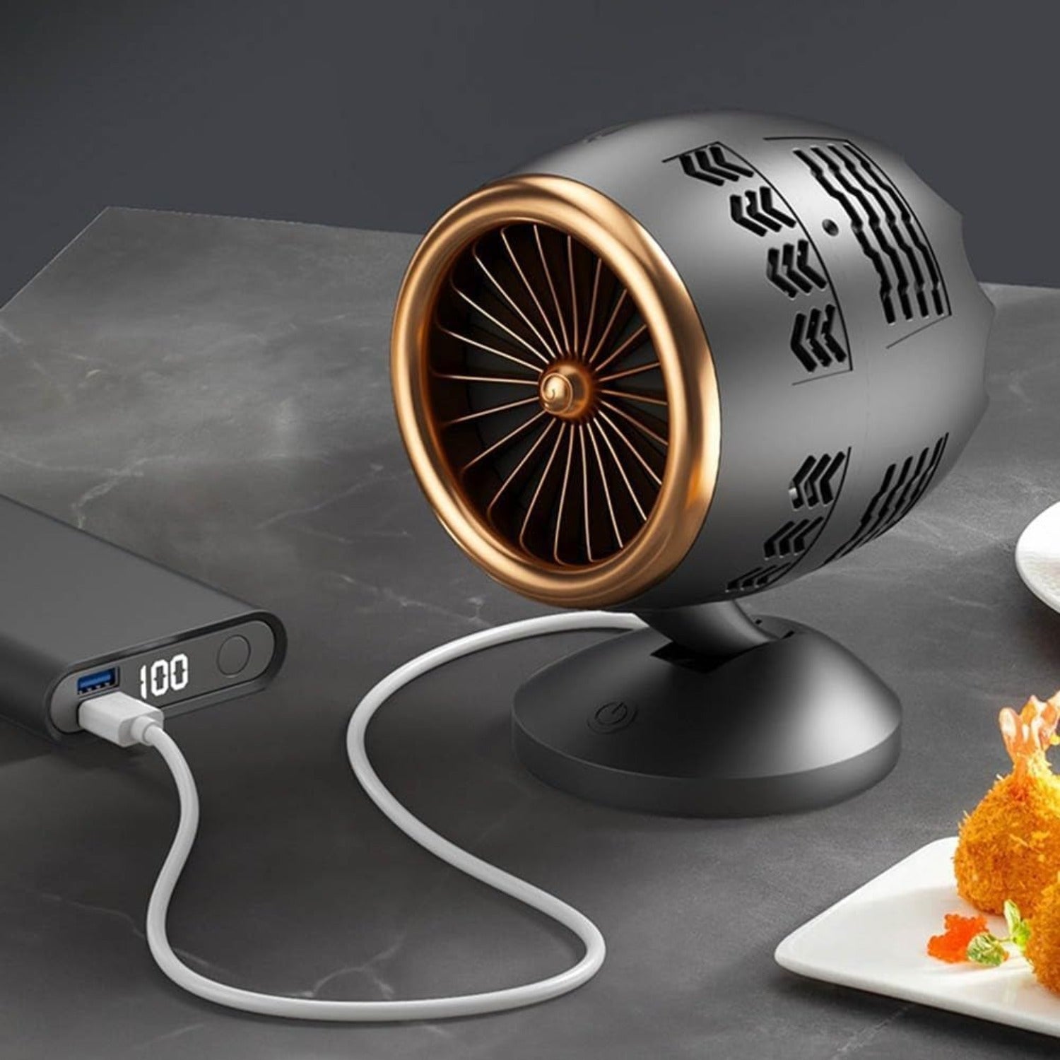 Compact Portable Range Hood for Outdoor & Indoor Cooking – USB-Powered Kitchen Exhaust Fan with Adjustable Stand, Perfect for BBQ & Hot Pot