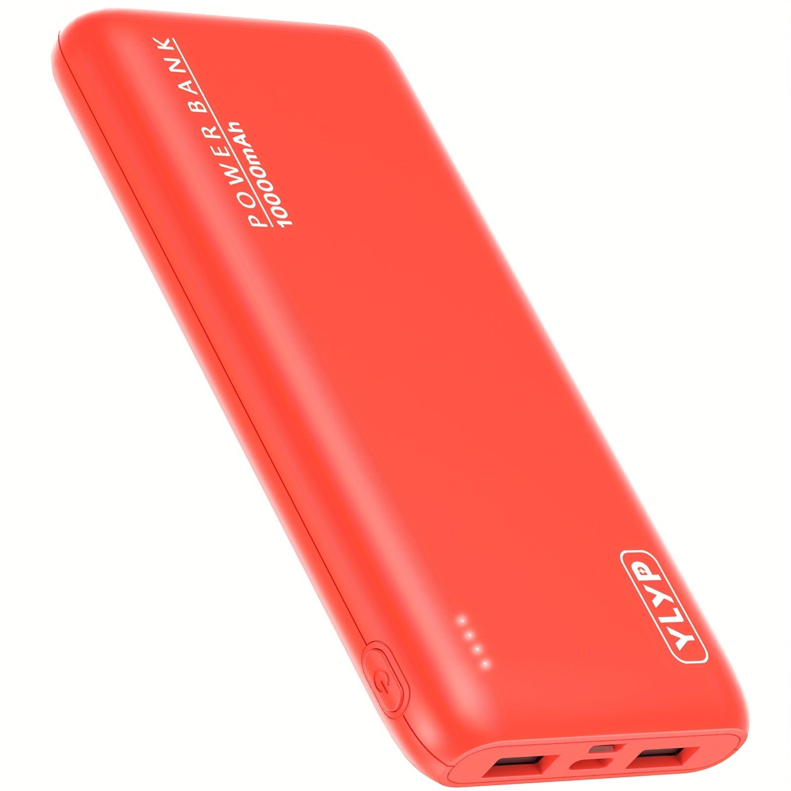 YLYP 1pc Ultra Slim 10000Mah Portable Charger Power Bank, Featuring an LED Light Display, Designed for Travel/Outdoor Emergency Backup, Dual USB Output, Type-C/Micro Input Interface