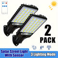 1/2PCS Outdoor Solar Sensor Light, Super Bright with Motion Sensor and Remote Control, 3 Lighting Modes, Smart Solar Street Light, Commercial Street and Area Lighting Wall Light, Perfect for Garden, Garage, Walkway, Patio, Courtyard, Easy Installation
