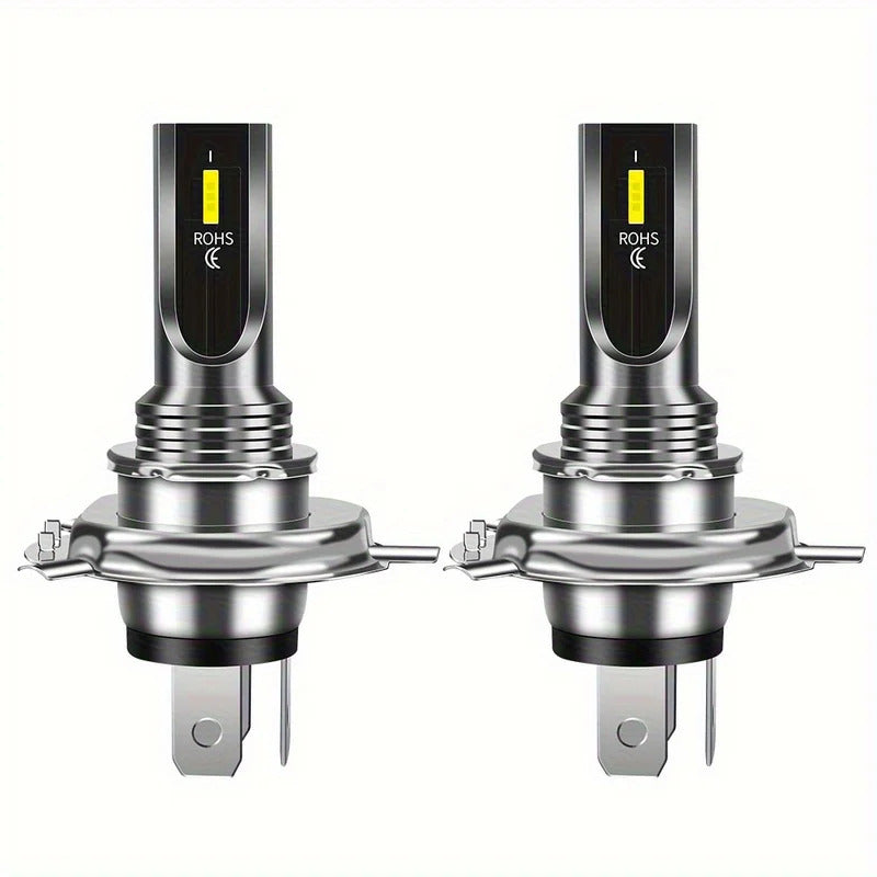 2-Pack 4800 Lumens H4/9003/HB2 LED Combo Fog Light Driving Light Bulb Set, Super Bright 6000K White Light, 1860 Chip, Plug-and-Play Car Front Fog Light, for Cars, Trucks and Motorcycles