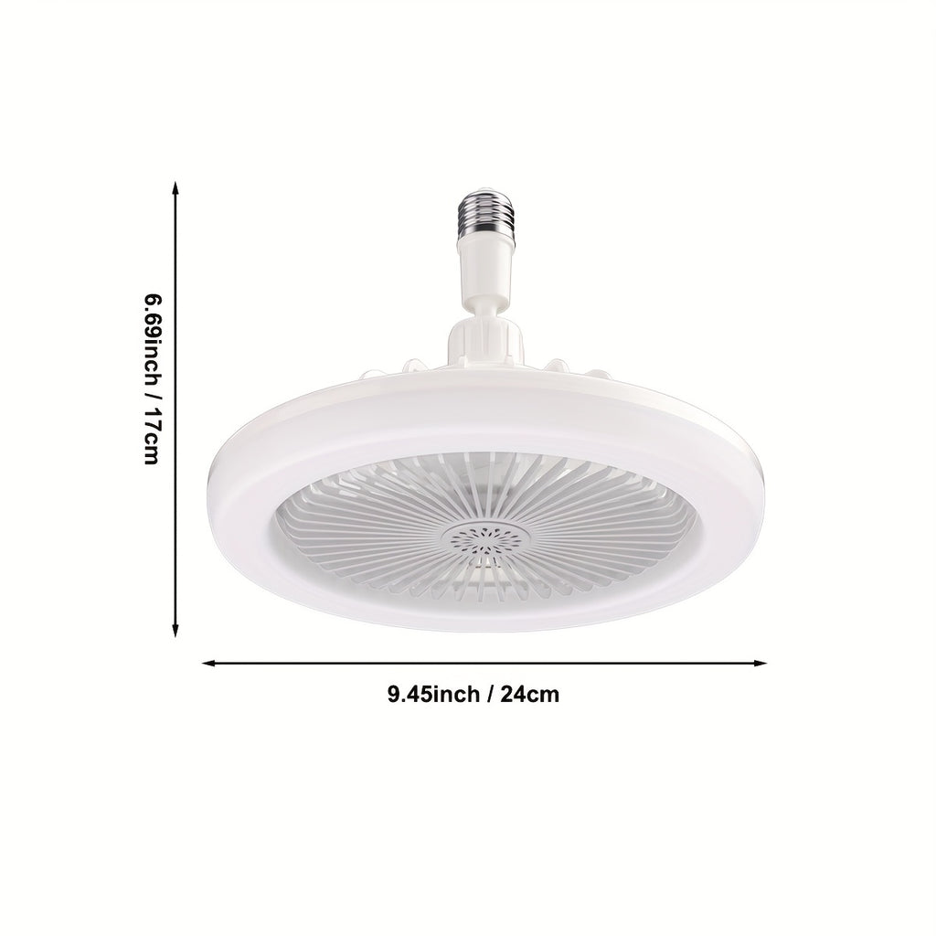 Remote Control Ceiling Fan with Light, Mini 10 Inch Enclosed Low Profile Fan Light, Chandelier with Fan, 3 Wind Speeds, 3 Color Dimmable & Timing Function, Summer Gift for Bedroom Dormitory