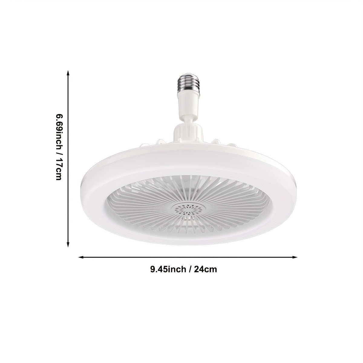 Remote Control Ceiling Fan with Light, Mini 10 Inch Enclosed Low Profile Fan Light, Chandelier with Fan, 3 Wind Speeds, 3 Color Dimmable & Timing Function, Summer Gift for Bedroom Dormitory